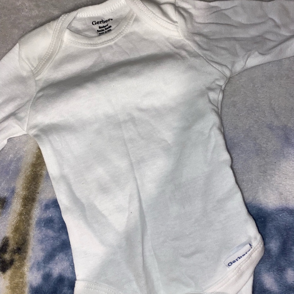 Gerber White Baby Bodysuit